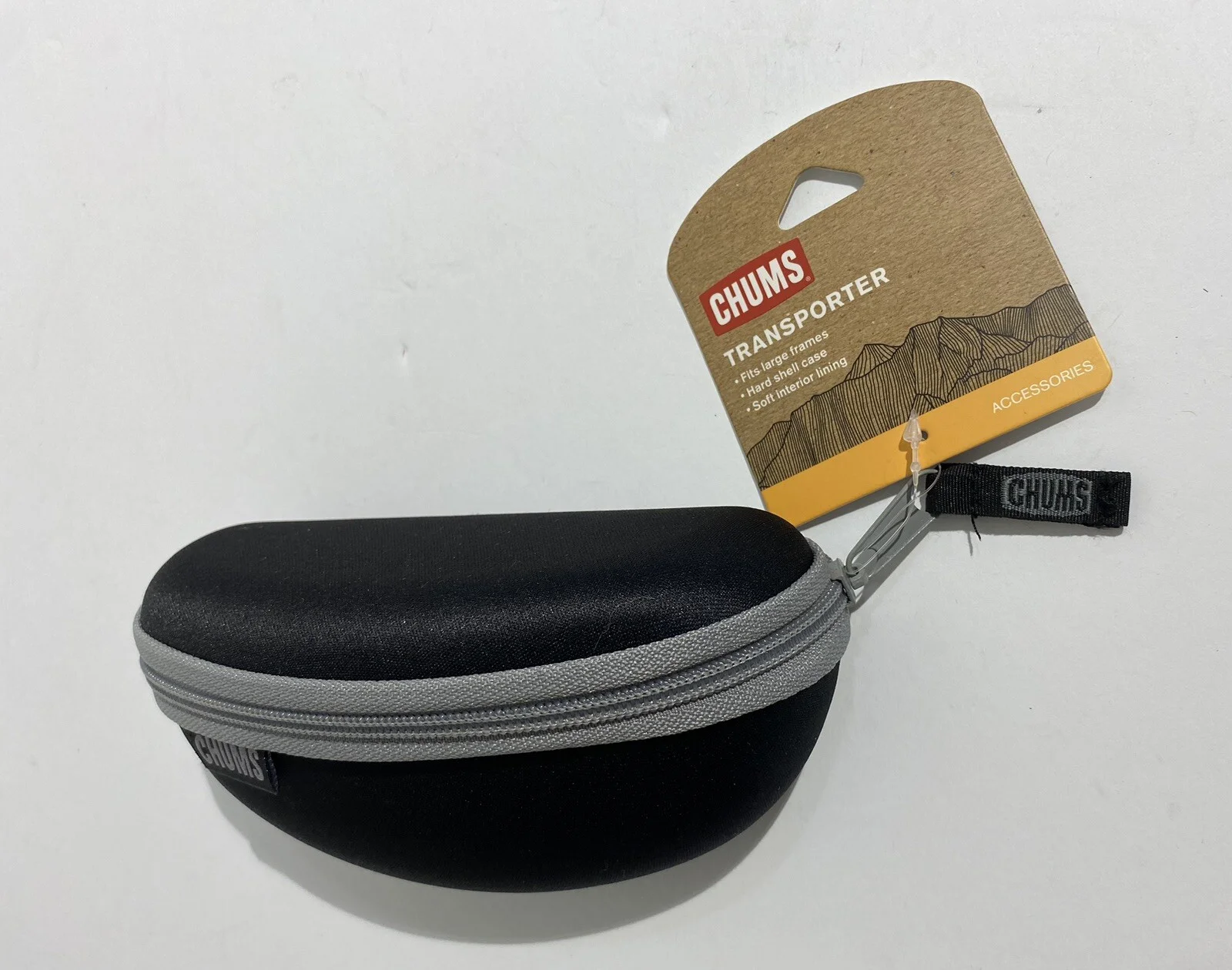 Chums Eyeglass Hard Case-Large-Drop Side-Zip-EUC NWT 3
